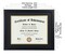 8.5×11 Certificate Frame - Classic Black Frame with Double Matte Gold Rim, Displays Diploma with Mat (11×14 Inch Without Mat), Perfect for Document or Photo Display